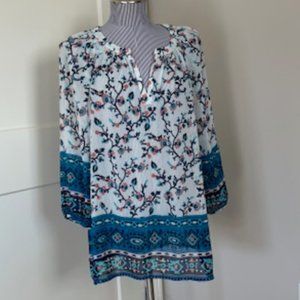 Old Navy Floral Tunic (Size Large)